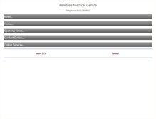 Tablet Screenshot of peartreemedicalcentre.nhs.uk